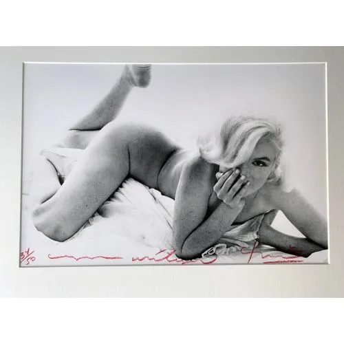 Marilyn Monroe, Yatakta Çıplak Marilyn Monroe Poster Marilyn Monroe Posteri, Kanvas Tablo, Forex, Yüksek Çözünürlüklü