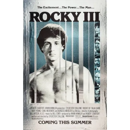 Rocky 3 Film Posteri 3 Rocky 3 film posteri, bu etkileyici dramayı özetlemektedir. Başrolünde Sylvester Stalloneun yer