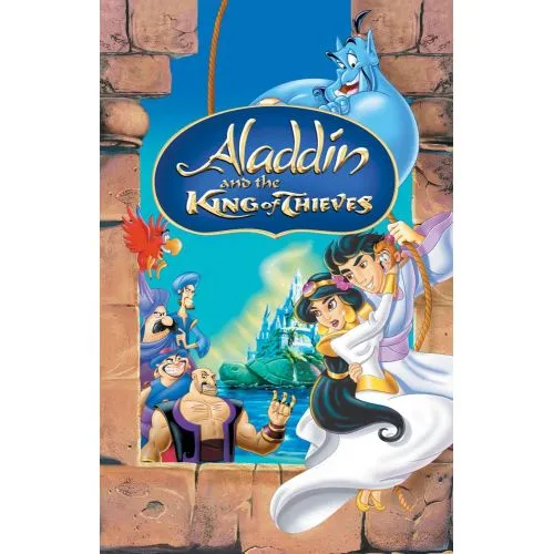 Alaadinin Sihirli Lambası Çizgi Film Posteri Aladdin çizgi filmi için hazırlanan poster, bu klasik masalın büyüsünü