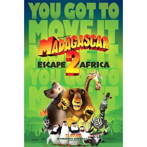 Madagaskar Penguenleri Afrikada Kaçış Çizgi Film Posteri Madagaskar Penguenleri: Afrikadan Kaçış 2, Eric Darnell ve Tom