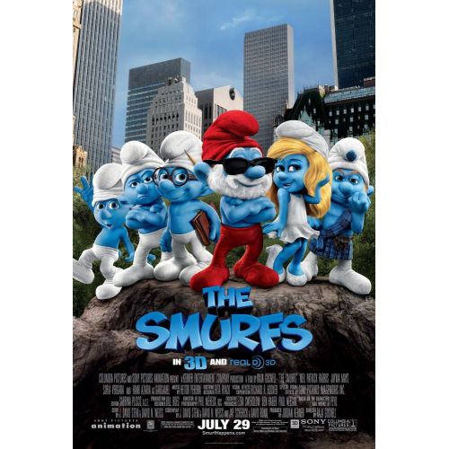 Smurfs Cartoon Movie Poster 4 The Smurfs Cartoon Movie Poster 4 delivers an exciting look at the beloved animated film. This