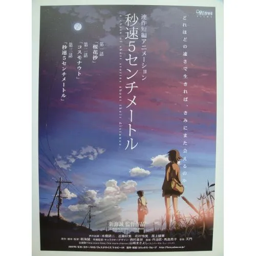 5 Centimeters Per Second Movie Poster The movie 5 Centimeters per Second revolves around the theme of time, space and distance