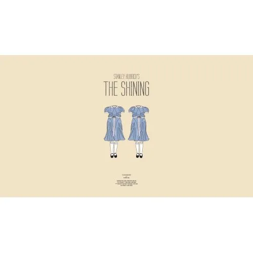 The Shining Movie Poster This iconic movie poster serves as the introduction to The Shining, a chilling tale of horror and