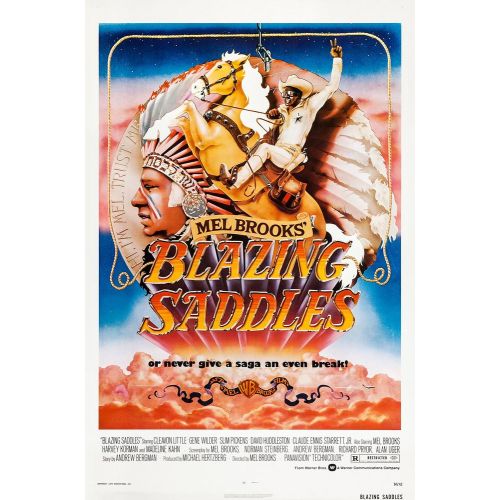 Blazing Saddles Movie Poster Blazing Saddles is a satirical Western comedy film directed by Mel Brooks and was released in 1974.