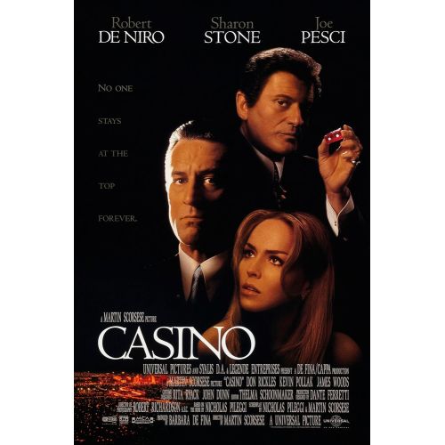 Casino Movie Poster The movie poster for Casino not only gives the essence of the movies story, it also showcases some key