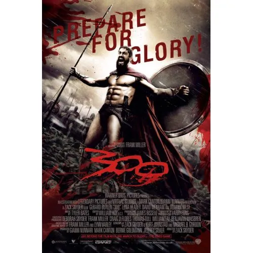 300 Movie Poster Movie Poster 300 Movie Poster The 300 Movie Poster is symbolic of the epic battle film directed by Zack Snyder. The lead actors include Gerard