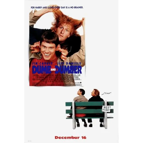 Dume And Dumber Movie Poster The Dume and Dumber movie poster perfectly encapsulates the story, directed by Peter Farrelly. It