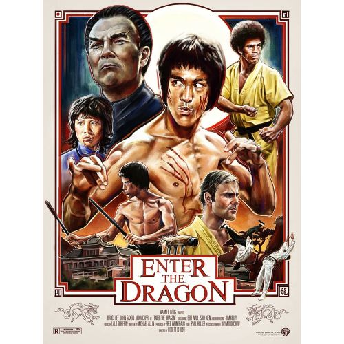 Enter The Dragon, Bruce Lee Movie Poster Movie Poster Enter The Dragon, Bruce Lee Movie Poster The movie poster in focus is none other than the classic masterpiece Enter The Dragon,