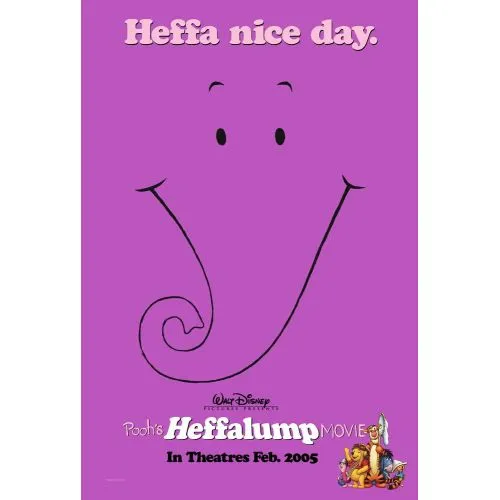 Minik Fil Heffalump Çizgi Film Posteri Poohun Heffalump Filmi, Frank Nissen tarafından yönetilen bir animasyon ve fantastik
