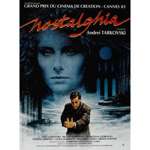 Nostalghia Poster The Nostalghia poster encapsulates the essence of director Andrei Tarkovskys compelling storyline. The film