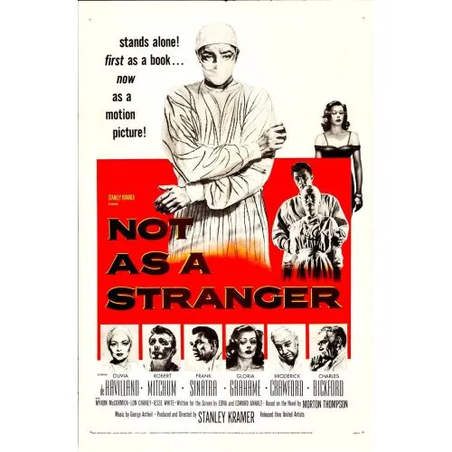 Not As A Stranger Movie Poster The poster of Not as a Stranger depicts the thrilling atmosphere of this iconic film. Released