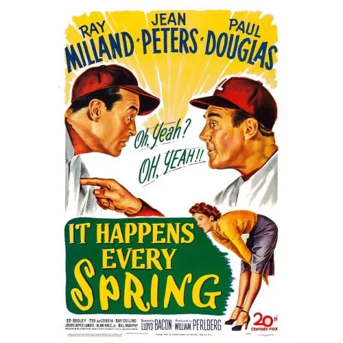 It Happens Every Spring Movie Poster Movie Poster It Happens Every Spring Movie Poster The movie poster for It Happens Every Spring vividly encapsulates the lighthearted nature