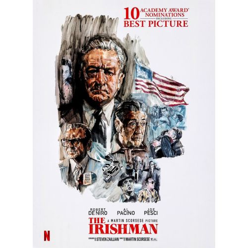 The Irishman Movie Poster Movie Poster The Irishman Movie Poster The Irishman is a crime drama film directed by Martin Scorsese and written by Steven Zaillian. It stars