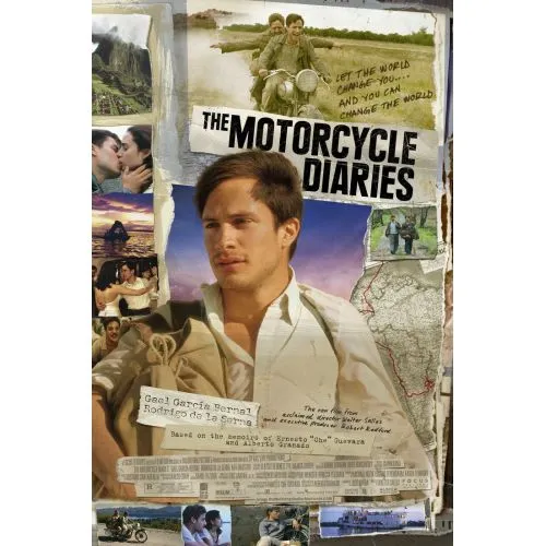 Motosiklet Günlüğü Film Posteri Diarios de motocicleta film posteri, bu filmdeki genç macerayı ve devrimci ruhu ustaca