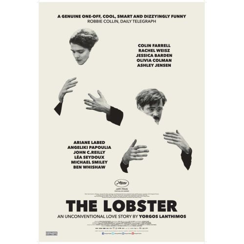 The Lobster Film Posteri Film Posteri The Lobster Film Posteri Film posteru The Lobster, filmin karakterize ettiği absürt ve distopik karışımı kapsar.