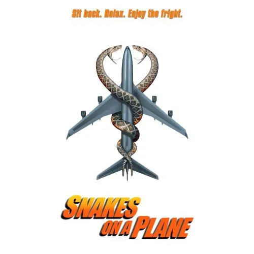 Snakes On A Plane Movie Poster The Snakes on a Plane movie poster not only gives us a chilling glimpse of the films
