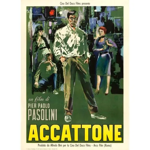 Accattone Movie Poster The Accattone movie poster visually represents the story of the movie and provides information about its