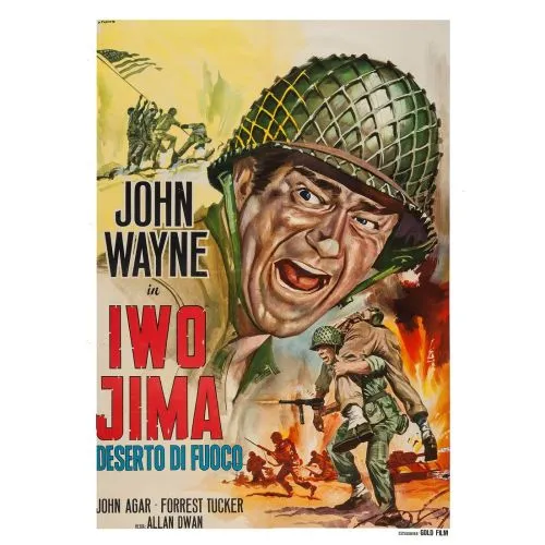 Sands Of Iwo Jima Movie Poster Sands of Iwo Jima is an iconic war film directed by Allan Dwan and starred John Wayne, Adele Mara