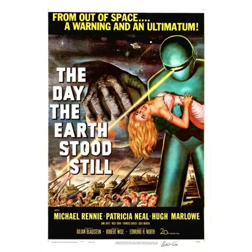 The Day The Earth Stood Still Movie Poster The poster for The Day the Earth Stood Still is an icon of science fiction film