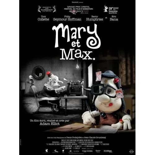Mary Ve Max Film Posteri 2 Bu film posteri, Adam Elliot tarafından yönetilen Mary ve Max adlı animasyon filminin benzersiz