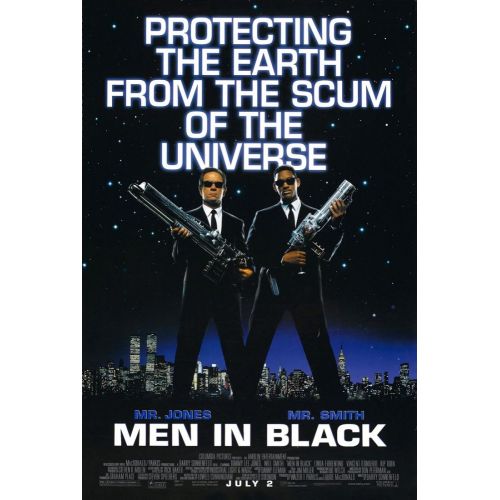Men In Black Movie Poster The Men in Black movie poster encapsulates the essence of this action-comedy science fiction film. It