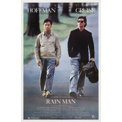 Rain Man Movie Poster The Rain Man movie poster encapsulates the narrative of this extraordinary film directed by Barry Levinson