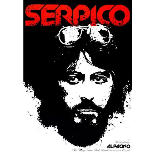 Serpico Movie Poster Movie Poster Serpico Movie Poster The Serpico movie poster portrays the engrossing tale of an honest cop, Frank Serpico, played by Al Pacino.