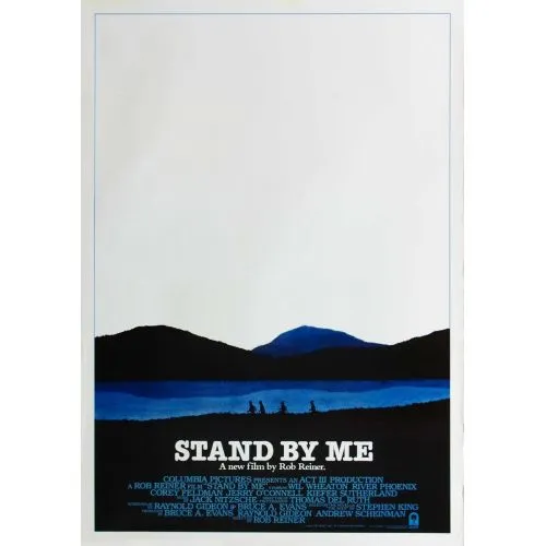 Stand By Me Movie Poster The Stand by Me movie poster captures the essence of this iconic 1986 American coming-of-age film.