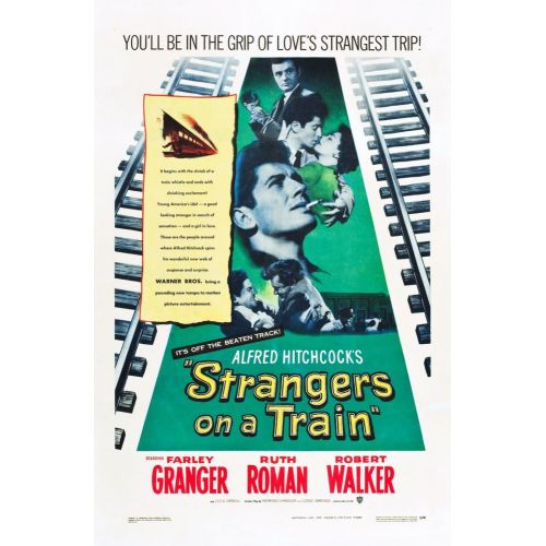 Strangers On A Train Movie Poster The Strangers on a Train movie poster depicts the thrilling noir story of two strangers who
