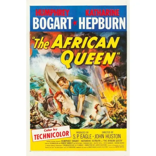Afrika Kraliçesi Film Posteri 2 African Queen, John Huston tarafından yönetilen ikonik bir filmdir. Başrollerde Humphrey
