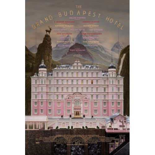 The Grand Budapest Hotel Movie Poster 3 The movie poster of The Grand Budapest Hotel is a minimalist depiction of the story, as