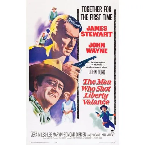 The Man Who Shot Liberty Valance Movie Poster 2 Movie Poster The Man Who Shot Liberty Valance Movie Poster 2 This renowned classic western movie, directed by John Ford and starring James