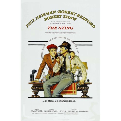 The Sting Movie Poster The movie poster of The Sting depicts the thrilling story and unique charm of this classic film.