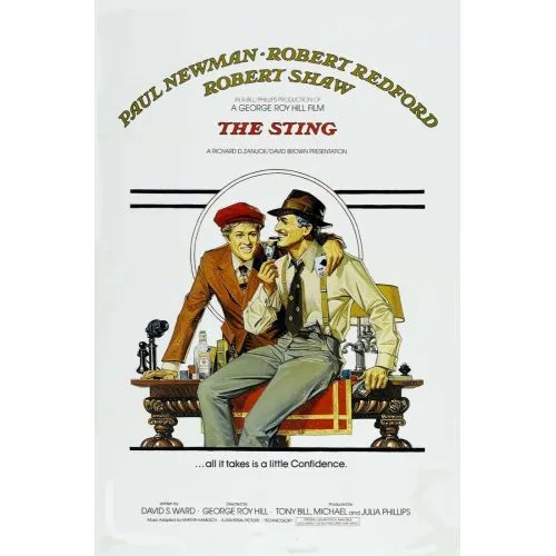Belalılar Film Posteri Film posteri The Sting, bu klasik filmdeki heyecan verici hikayeyi ve benzersiz cazibeyi tasvir ediyor.