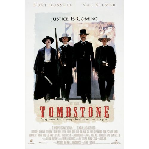 Tombstone Movie Poster The Tombstone movie poster is an embodiment of the classic 1993 American Western film. Directed by George
