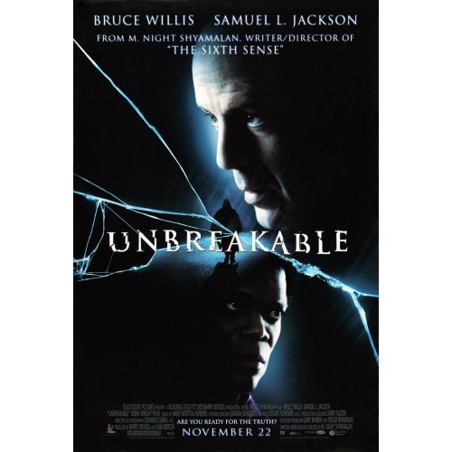 Unbreakable Movie Poster The Unbreakable movie poster captures the films mystery and suspense. The story of a security guard
