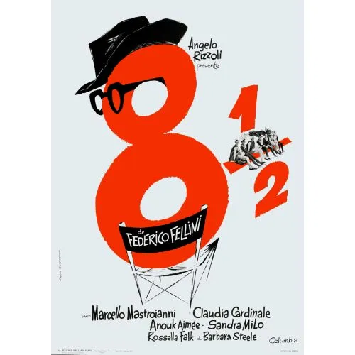 8 1/2 Movie Poster Movie Poster 8 1/2 Movie Poster The movie, titled 8 1/2, is a surrealistic drama directed by Federico Fellini. Main actors and actresses of