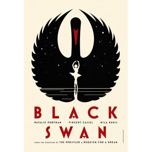 Black Swan Movie Poster 3 This enigmatic movie poster represents the critically acclaimed film Black Swan, a psychological