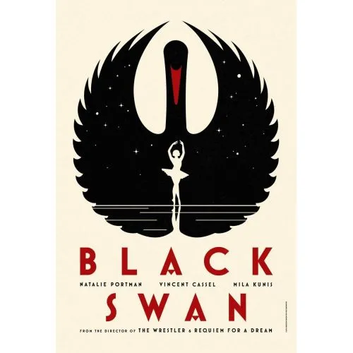 Black Swan Movie Poster 3 This enigmatic movie poster represents the critically acclaimed film Black Swan, a psychological