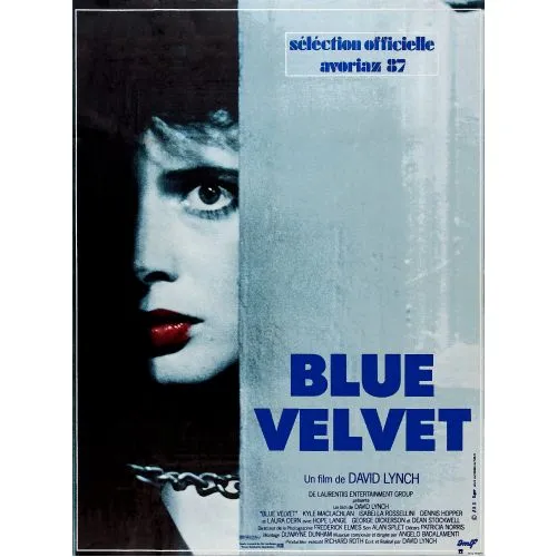 Blue Velvet Movie Poster The Blue Velvet movie poster encapsulates the intrigue and suspense of this iconic film. The story is