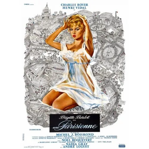 La Parisienne Brigitte Bardot Movie Poster Poster PrintsThis popular original movie poster is available for purchase. You can buy