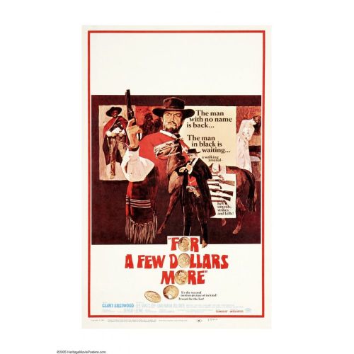 Birkaç Dolar İçin Clint Eastwood Film Posteri Bu film posteri klasik bir spagetti Western filmi olan Birkaç Dolar İçin