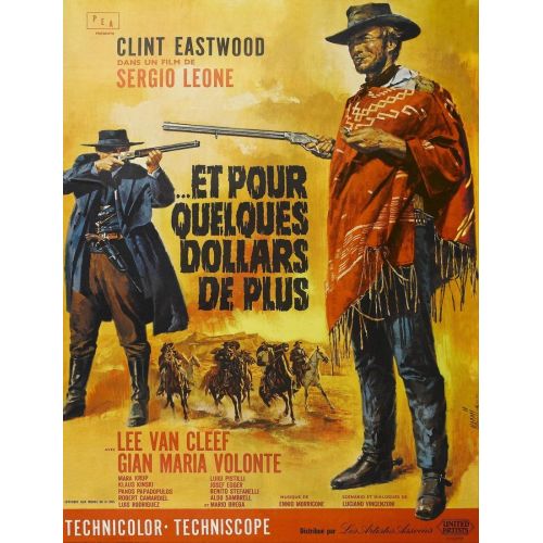 For A Few Dollars More Clint Eastwood Movie Poster 2 For a Few Dollars More is the second in Sergio Leones Dollars Trilogy.