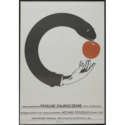 Fatal Attraction Movie Poster Movie Poster Fatal Attraction Movie Poster With a haunting image of the main characters faces reflected on a knife blade, the poster for