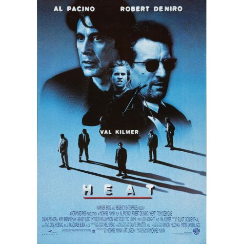 Heat Movie Poster The Heat movie poster is emblematic of the films intense storyline, directed by Michael Mann. The lead actors