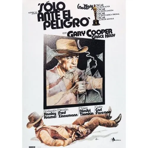 Kahraman Şerif Film Posteri High Noon film posteri, bu ikonik filmi özünü kapsar. Fred Zinnemann tarafından yönetilen, Gary
