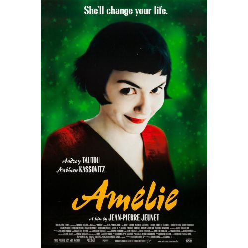 Amelie Movie Poster 5 Movie Poster Amelie Movie Poster 5 The story of the film revolves around a shy waitress, played by Audrey Tautou. Directed by Jean-Pierre