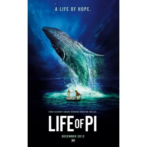 Life Of Pi Movie Poster The Life of Pi movie poster artfully encapsulates the central elements of this engaging and visually