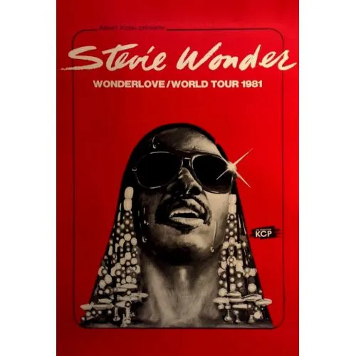 Stevie Wonder Poster The Stevie Wonder Poster features a vibrant design with high-resolution images, available in canvas prints