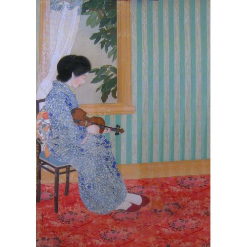 Woman Playing Violin Poster